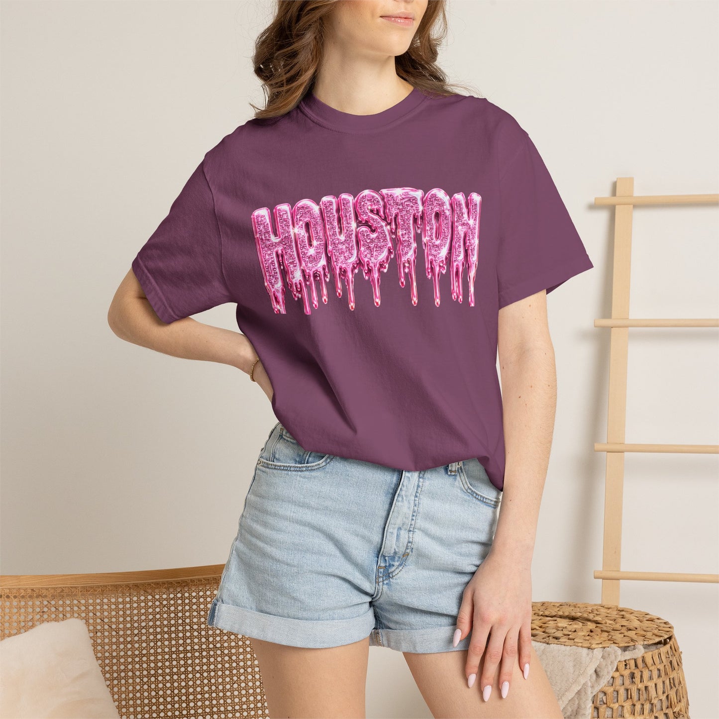 Houston Glitter Drip Graphic Tee