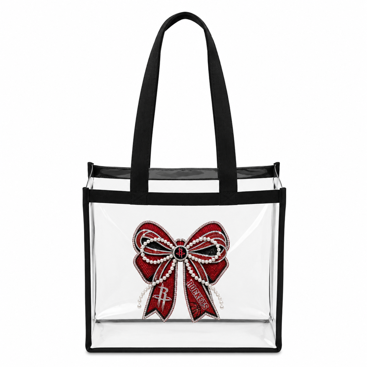 Clear Rocket Bow Design Stadium Tote