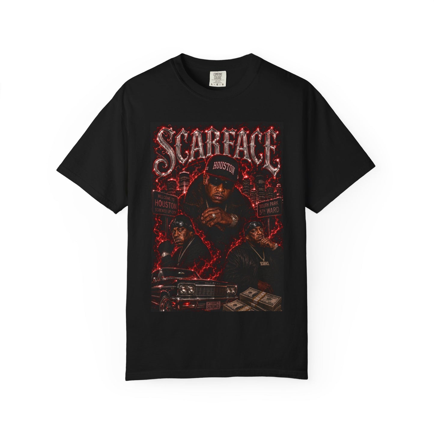 Houston Rapper Graphic Tee- Red Smoke