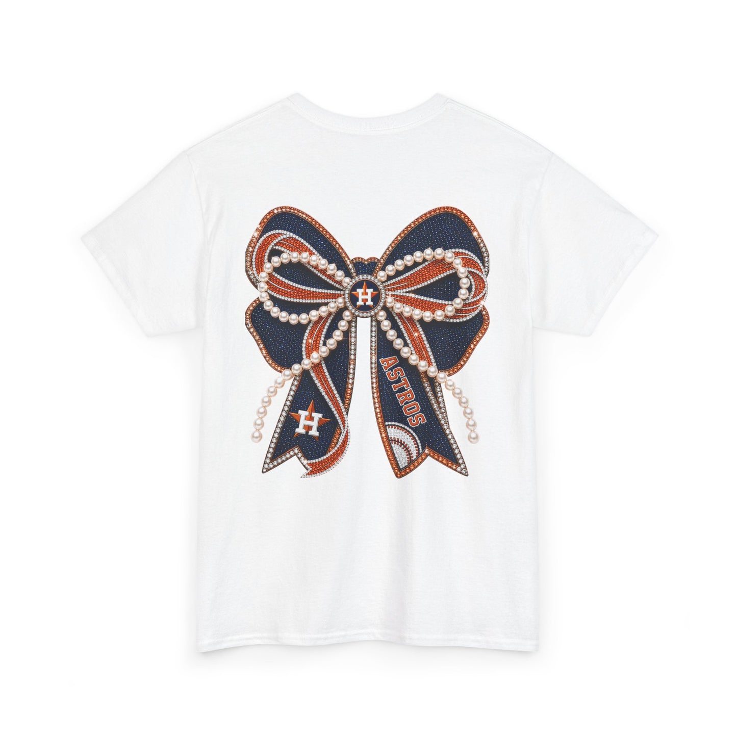 Houston Astros Double Sided Bow Design Graphic Tee
