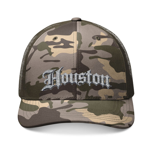 Houston Chrome Embroidered Camo Trucker (LIMITED)