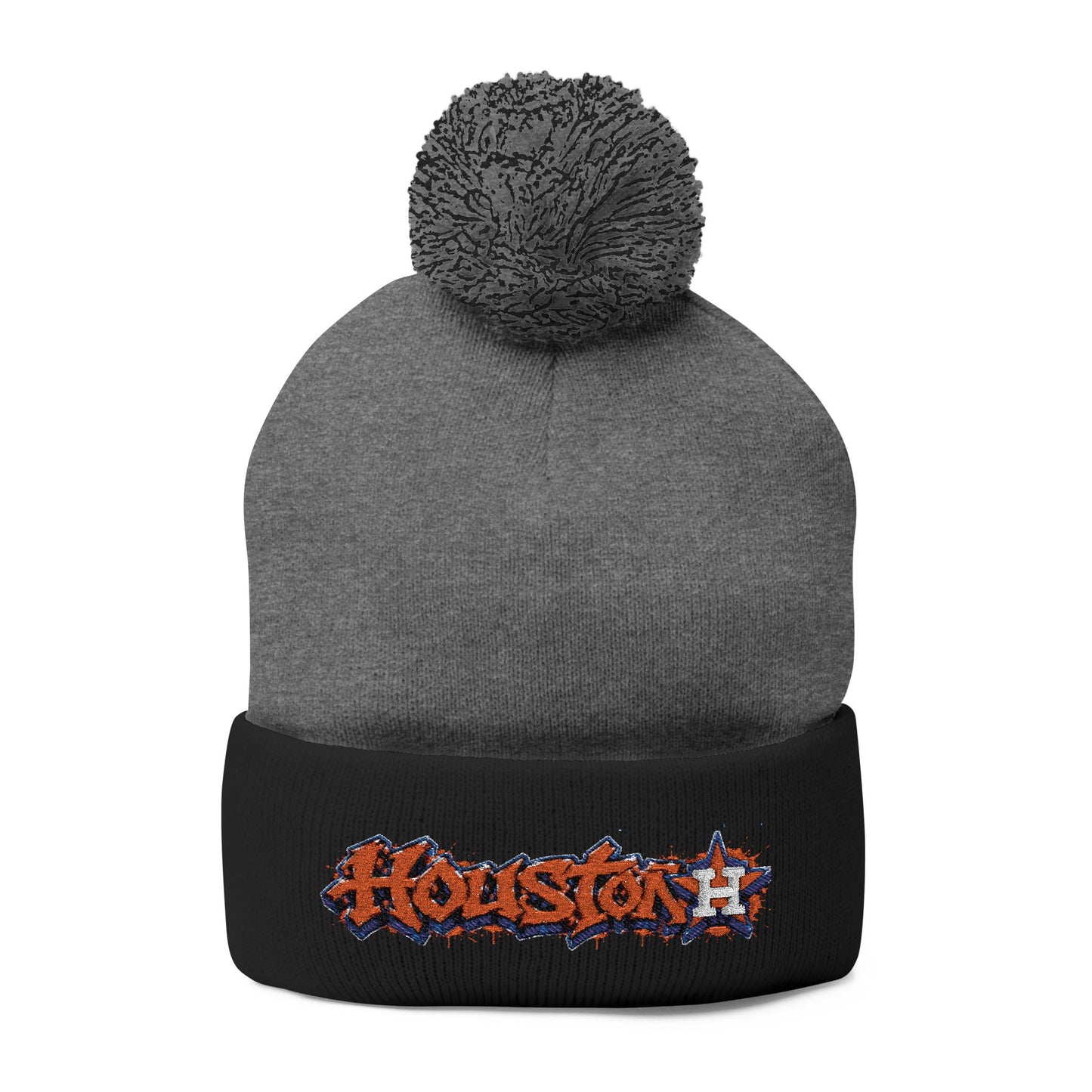Houston Astros Embroidered Pom-Pom Knit Beanie