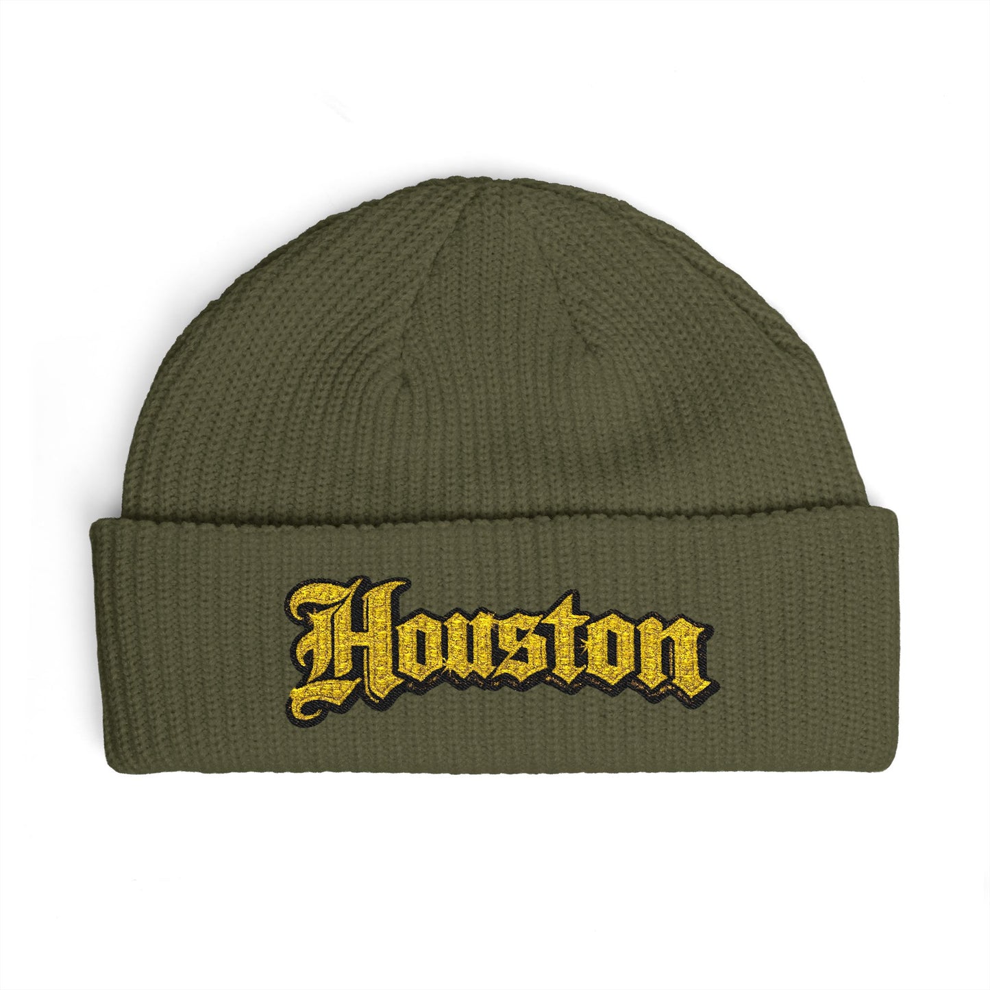 Houston Cuff Beanie-Golden Old English