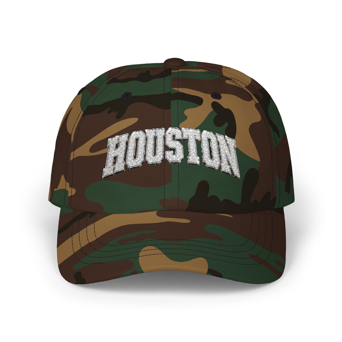 Houston (silver) Embroidered Baseball Hat