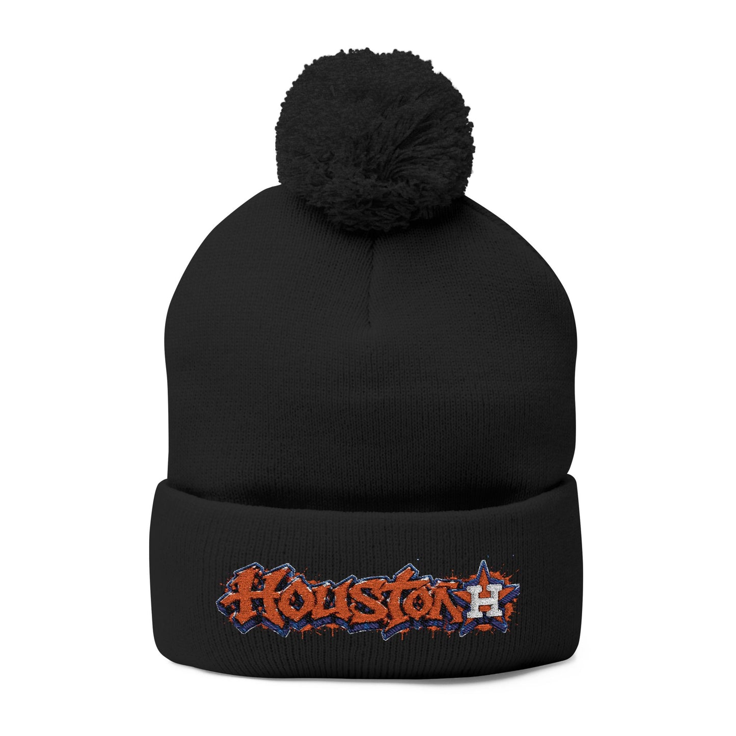 Houston Astros Embroidered Pom-Pom Knit Beanie