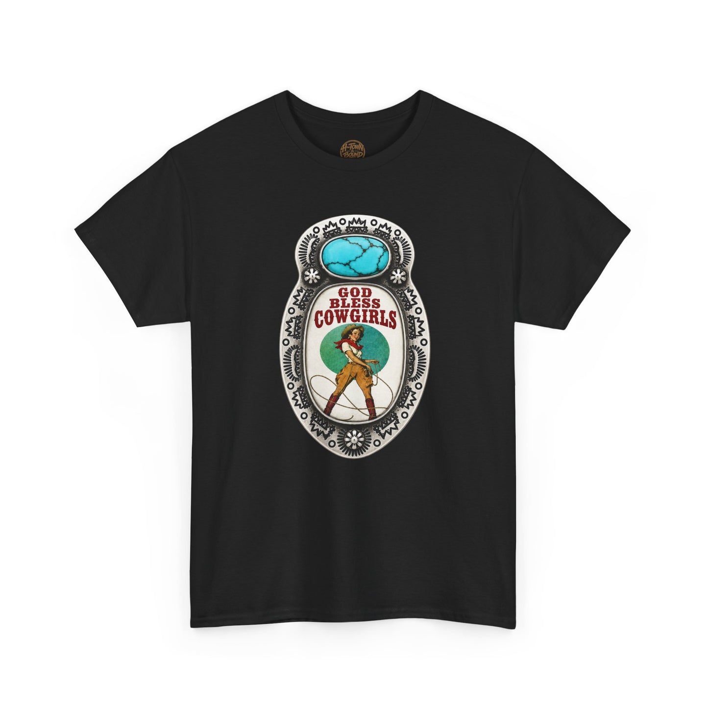 Western Cowgirl Pendant Graphic Tee