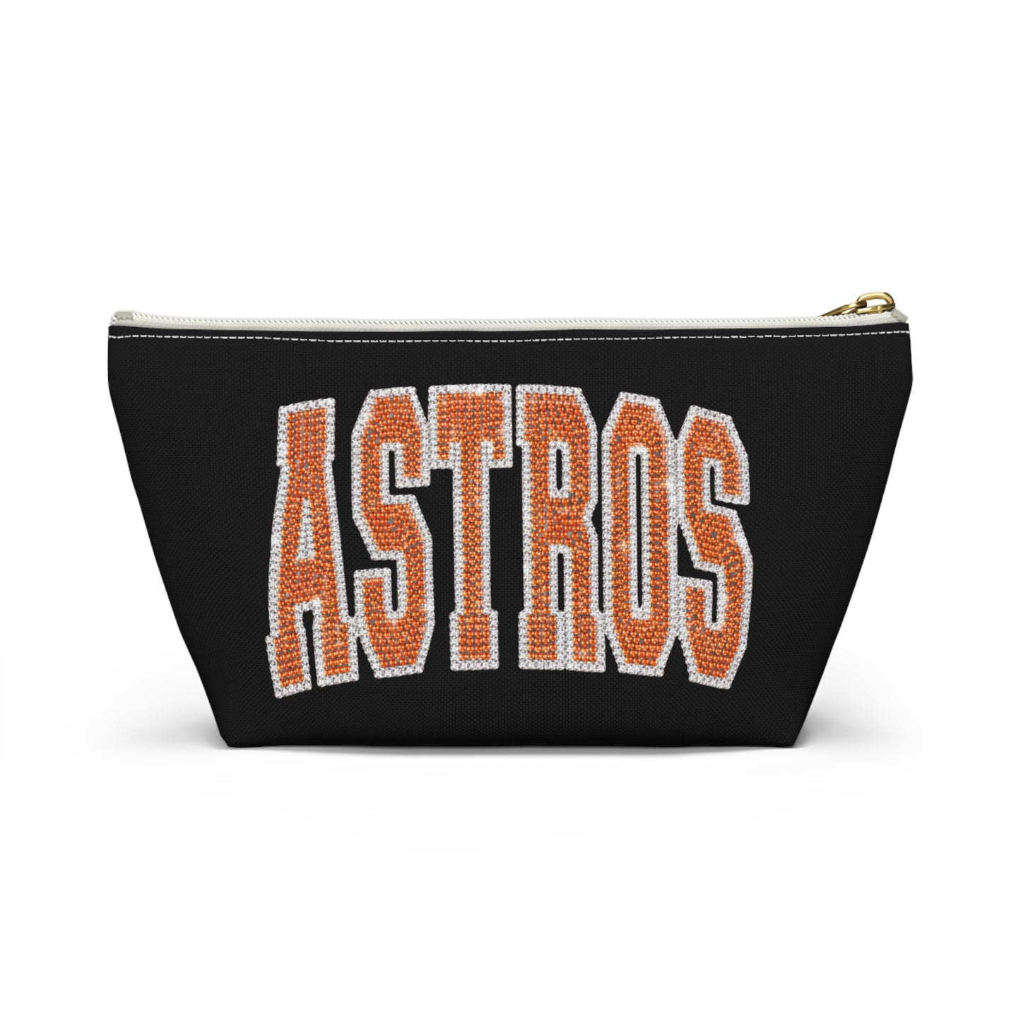 Houston Astros Double Sided Bow Design Accessory Travel Pouch