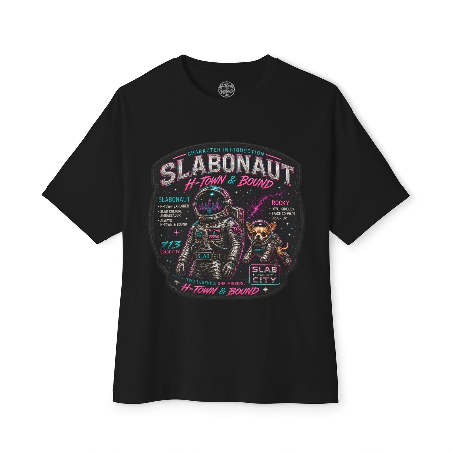ROCKY & SLABONAUT Introduction Patch [DROP 001] Oversized Boxy Graphic Tee