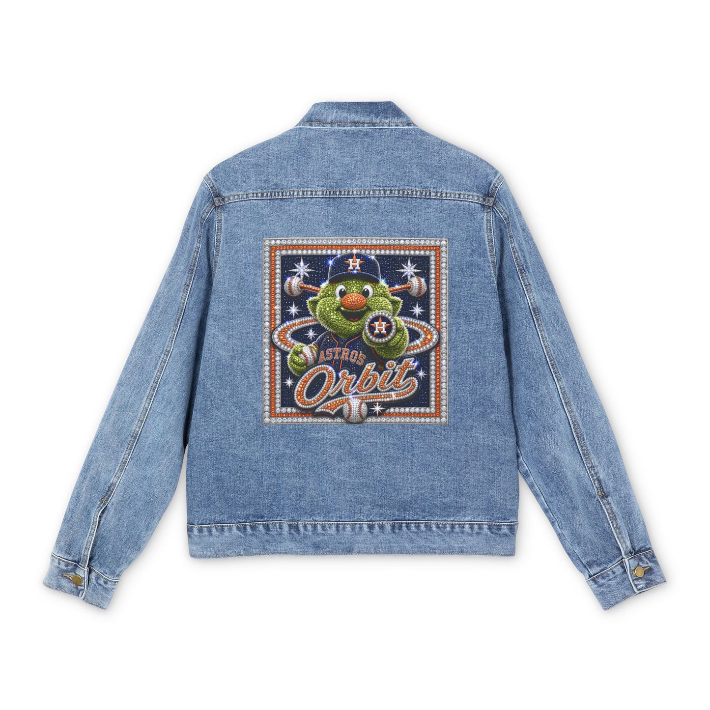 Orbit Iced Logo Design Denim Jacket