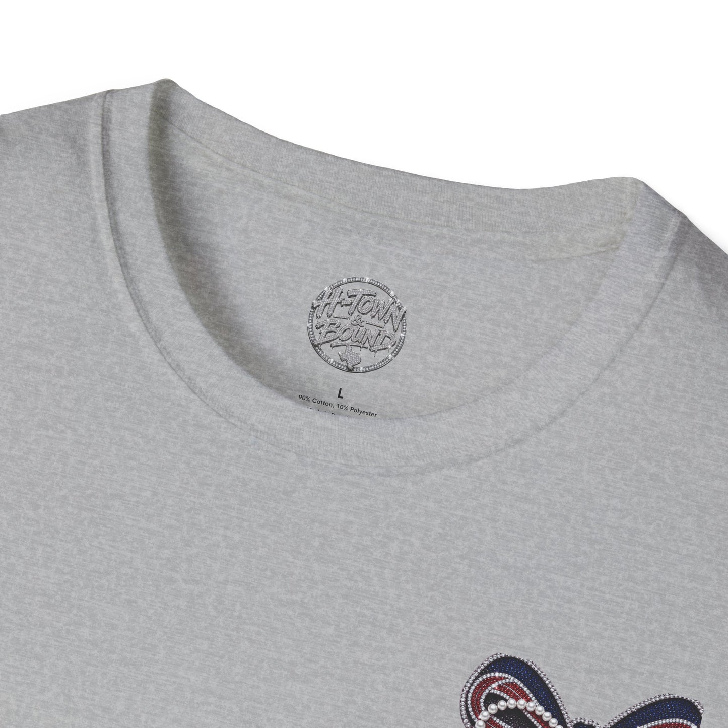 Houston Texans Double Sided Bow Design Graphic Tee