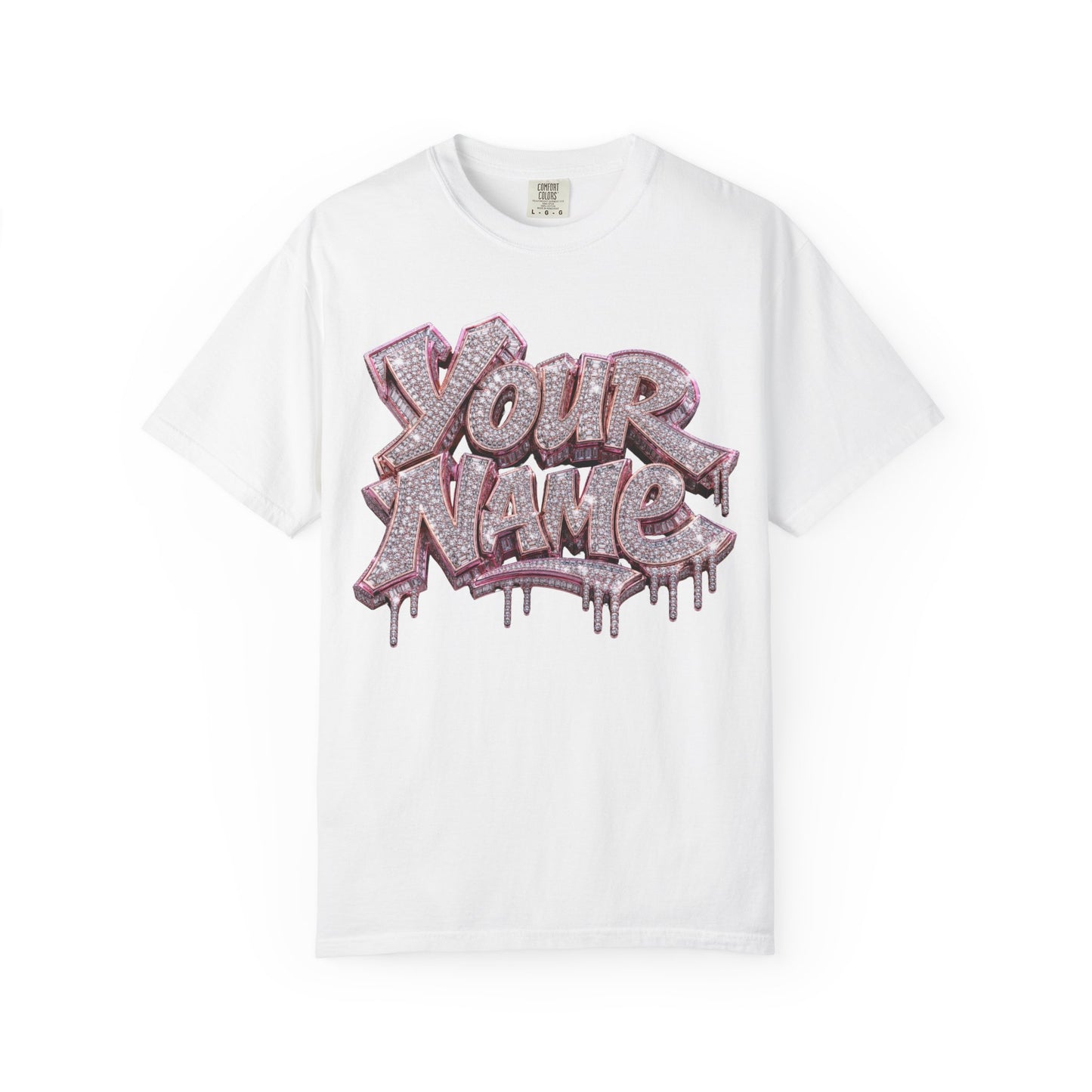 Diamond Ice Drip Custom Name Tee
