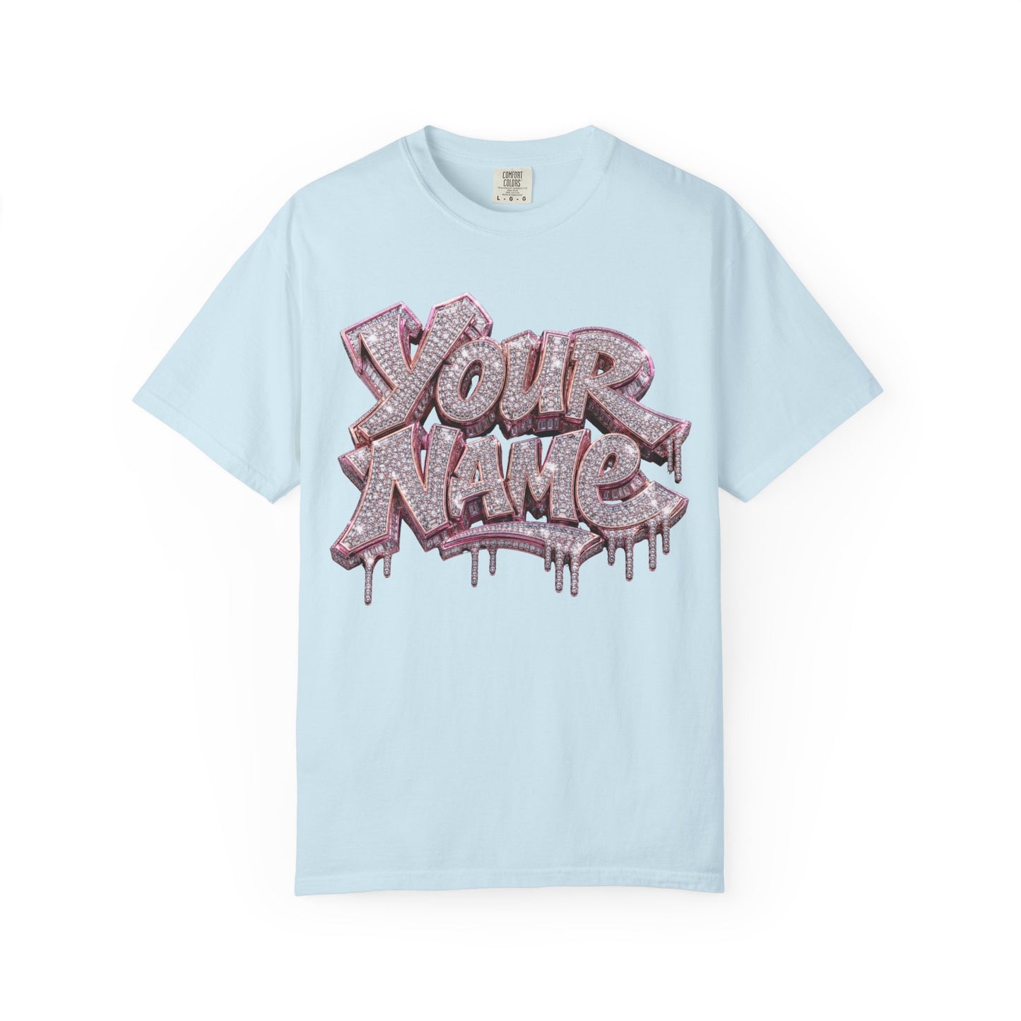 Diamond Ice Drip Custom Name Tee