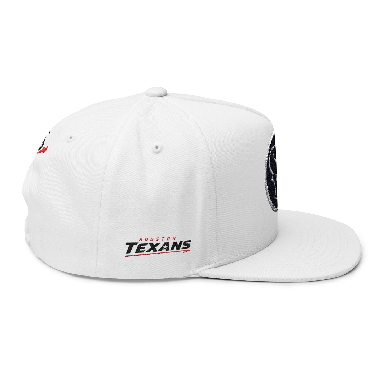 CUSTOM Houston Texans Embroidered Football Helmet Flat Bill Cap