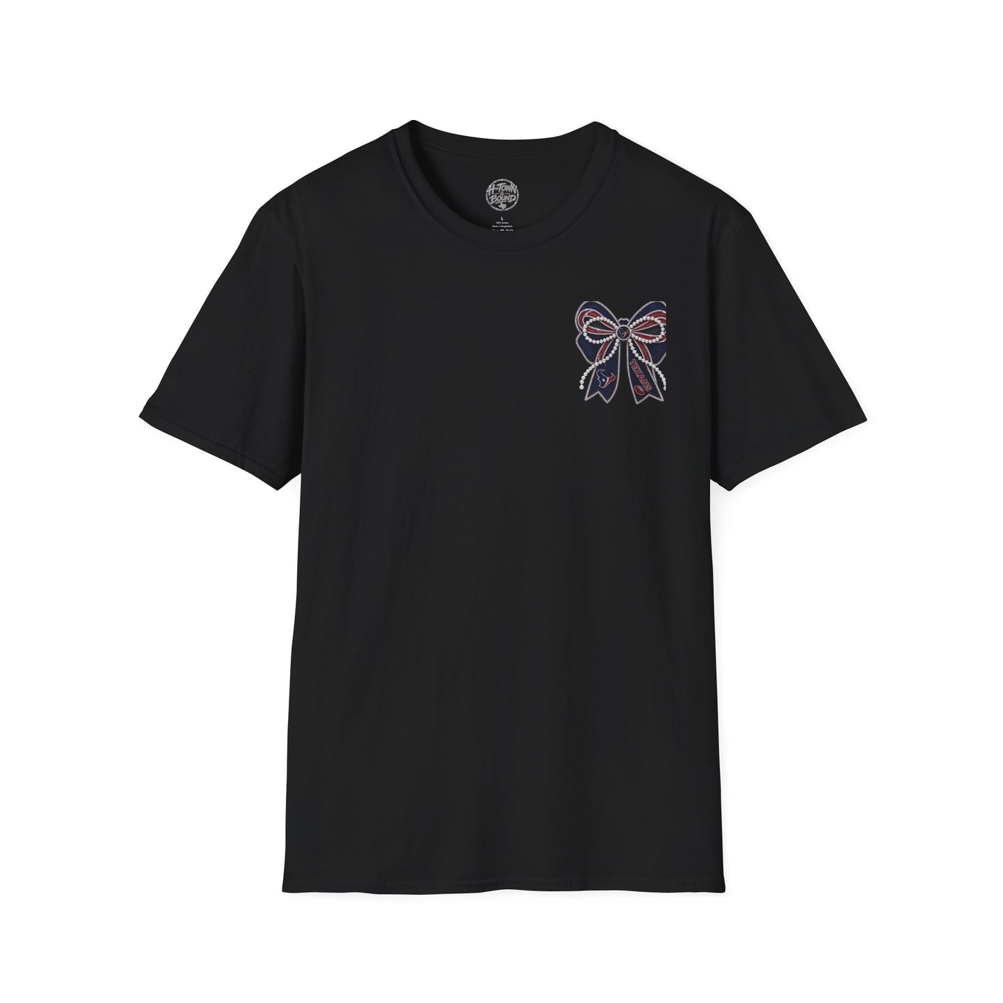 Houston Texans Double Sided Bow Design Graphic Tee