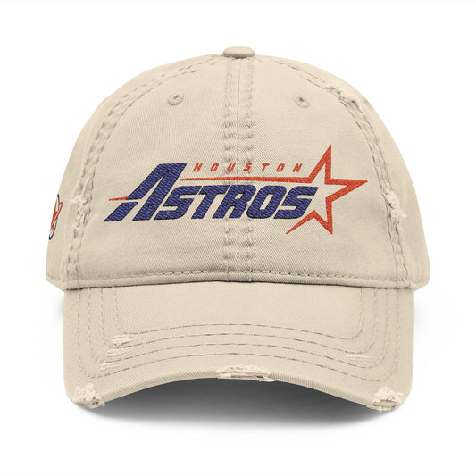 Vintage Distressed Astros Embroidered Hat