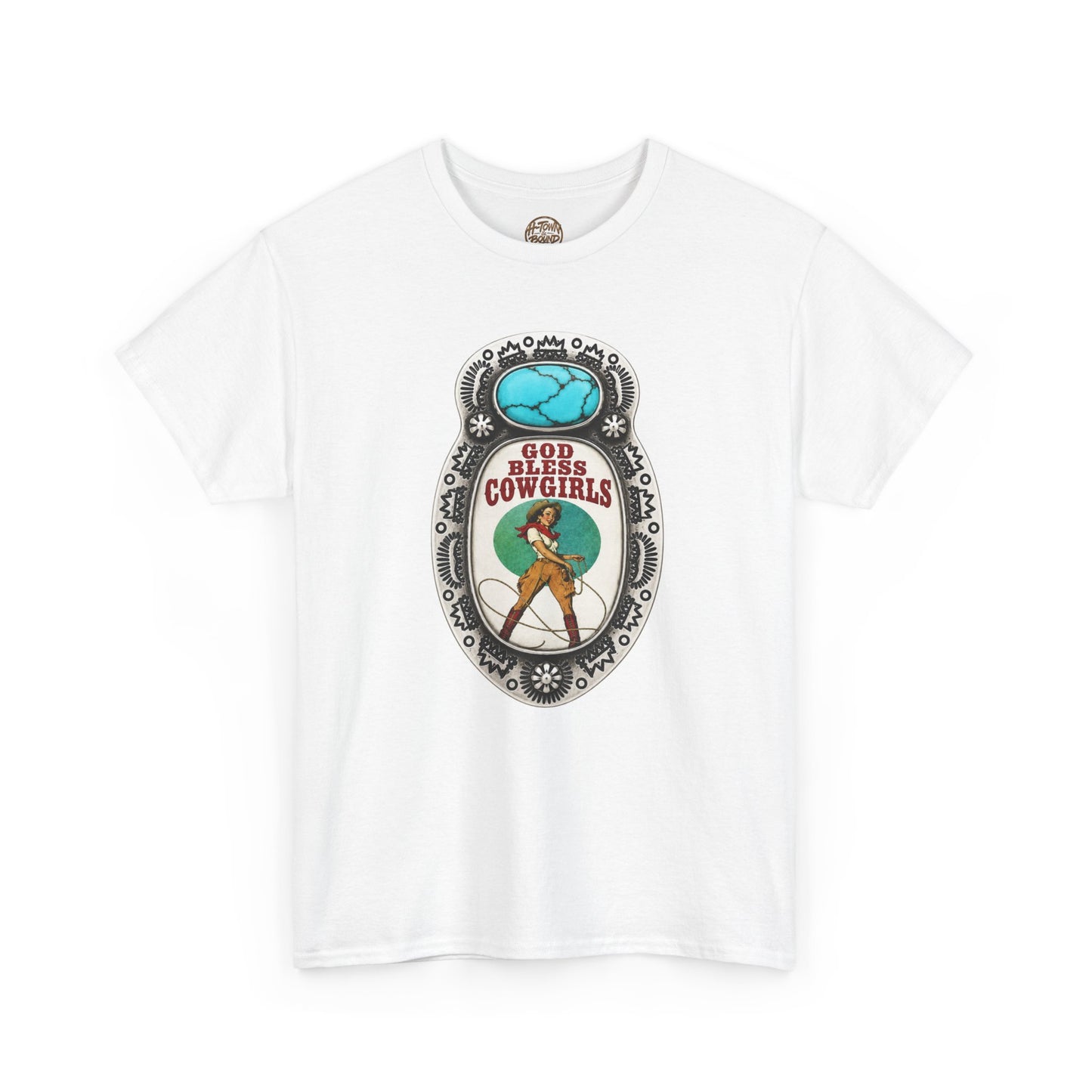 Western Cowgirl Pendant Graphic Tee