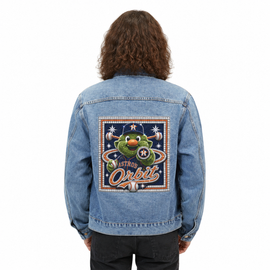 Orbit Iced Logo Design Denim Jacket