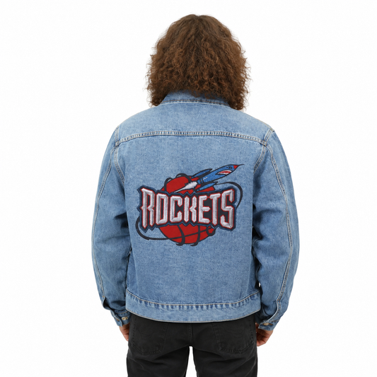 Retro Rockets Basketball Denim Jacket
