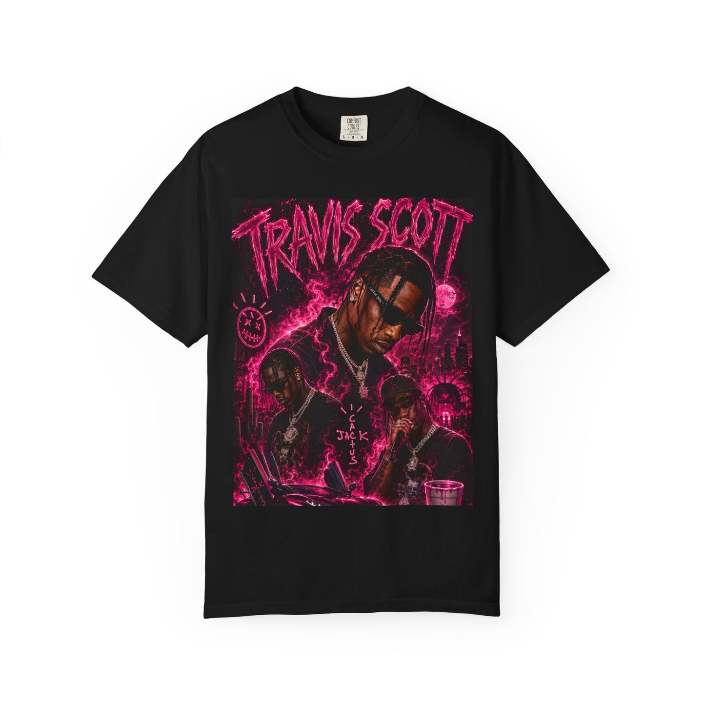 Houston Artist Graphic Tee- Pink Smoke