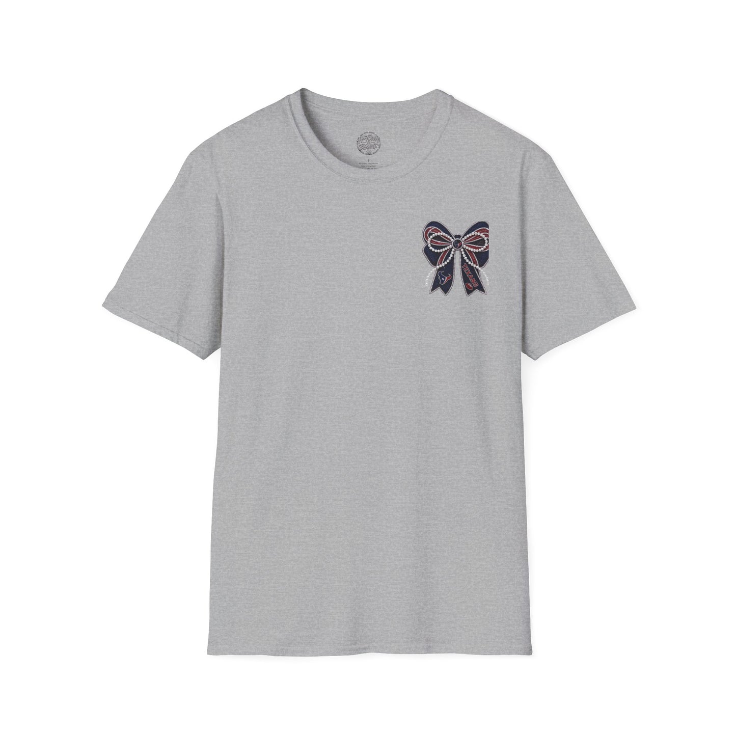 Houston Texans Double Sided Bow Design Graphic Tee