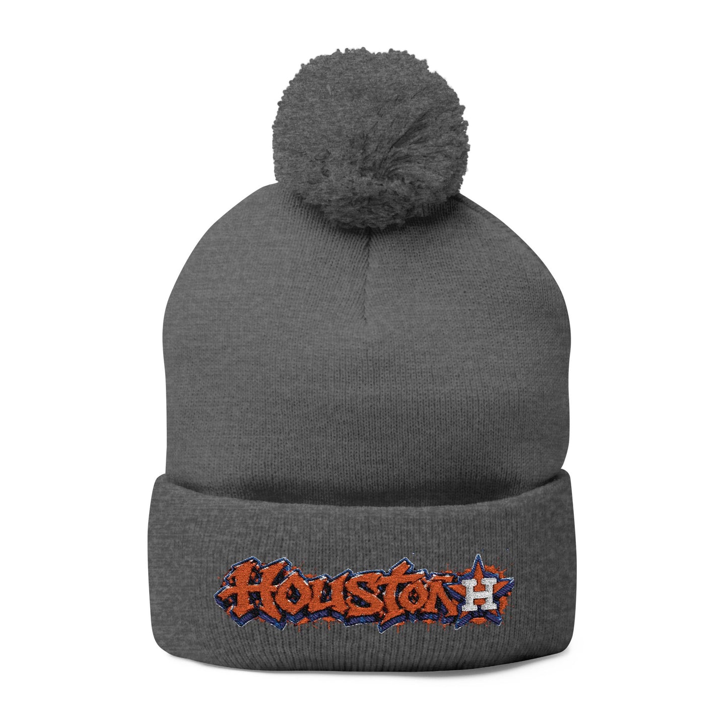 Houston Astros Embroidered Pom-Pom Knit Beanie