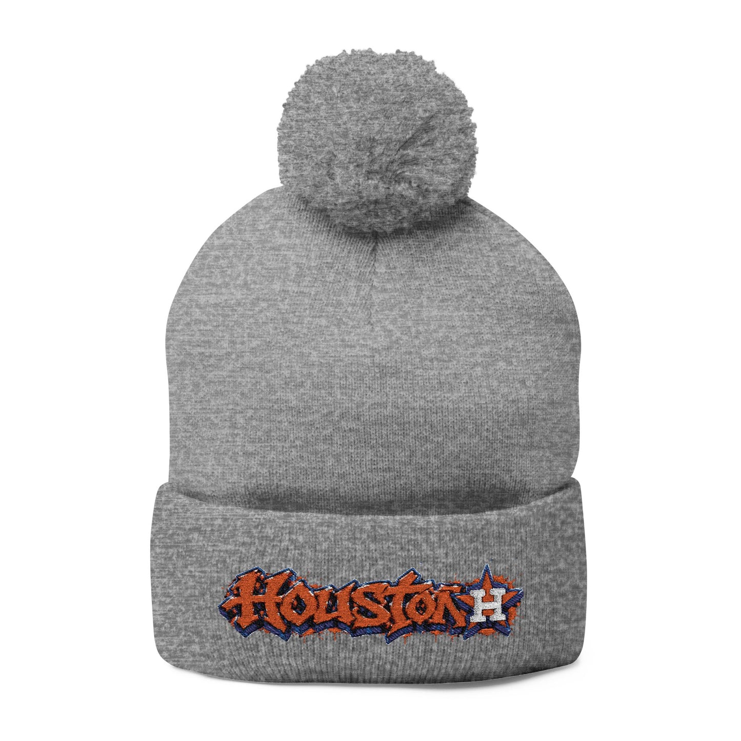 Houston Astros Embroidered Pom-Pom Knit Beanie