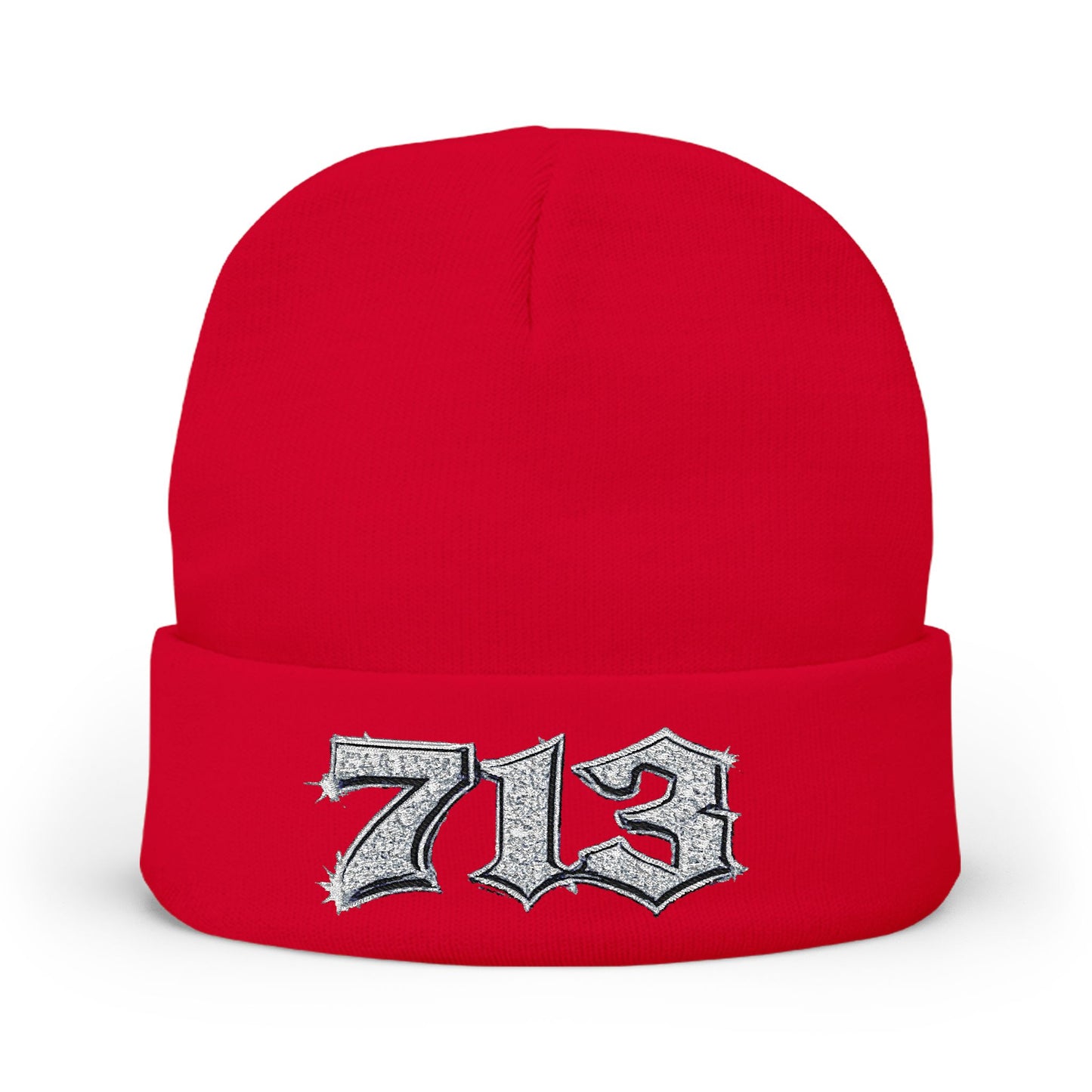 713 Embroidered Knit Beanie