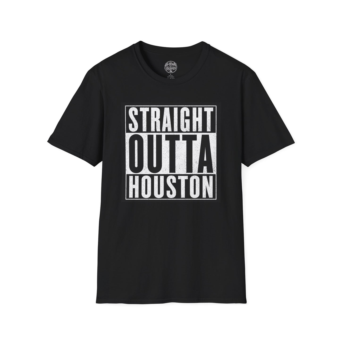 White Logo “Straight Outta Houston” Tee