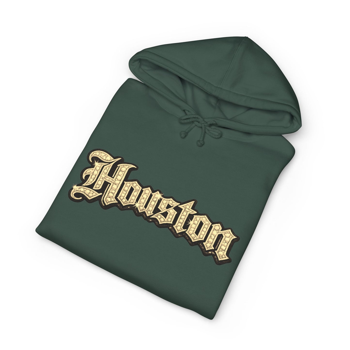 Houston Golden Bling Script Hoodie