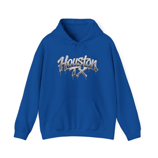 Houston TX Silver Graffiti Hoodie
