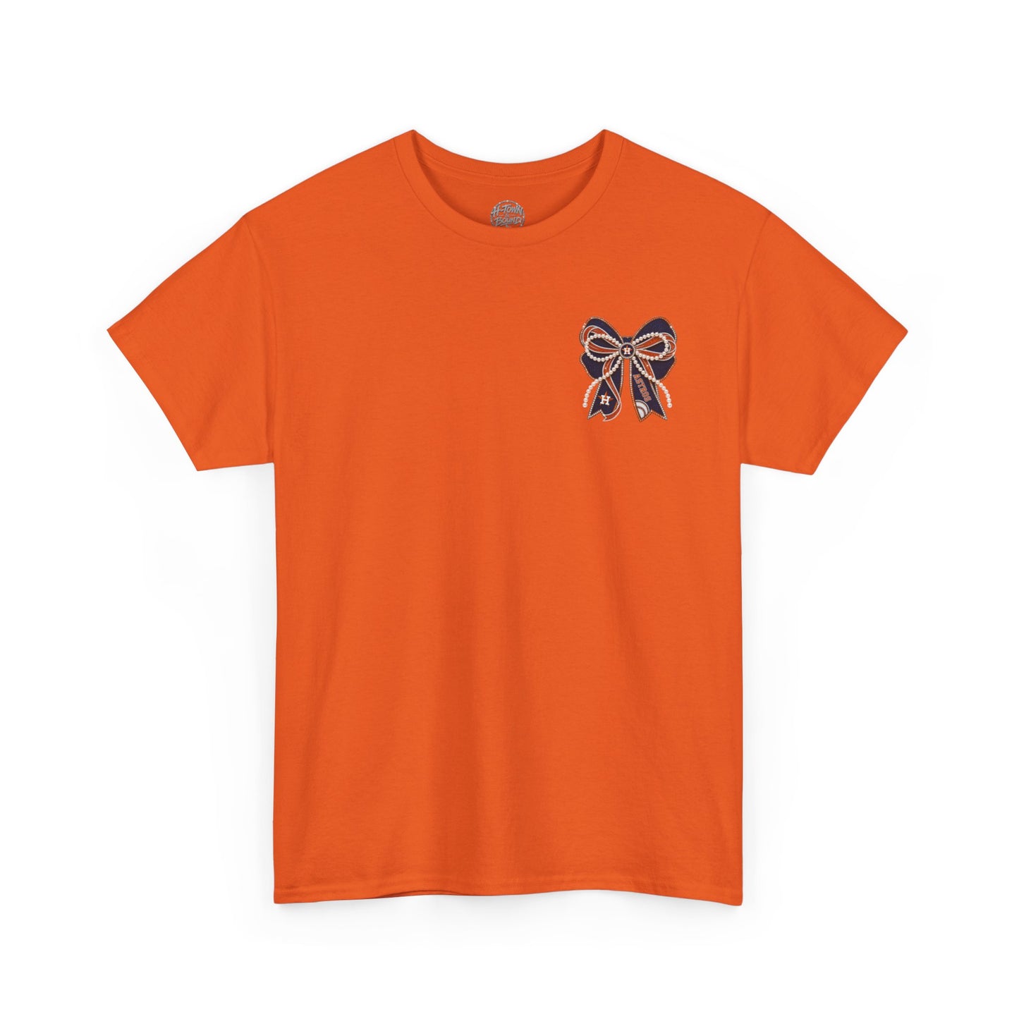 Houston Astros Double Sided Bow Design Graphic Tee