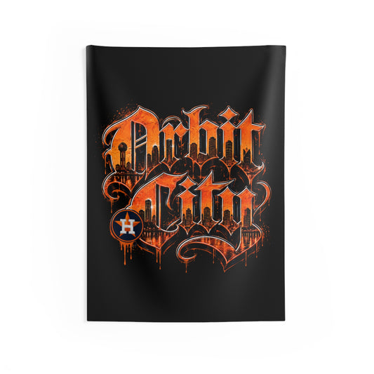 Houston Astros Orbit City Wall Tapestry