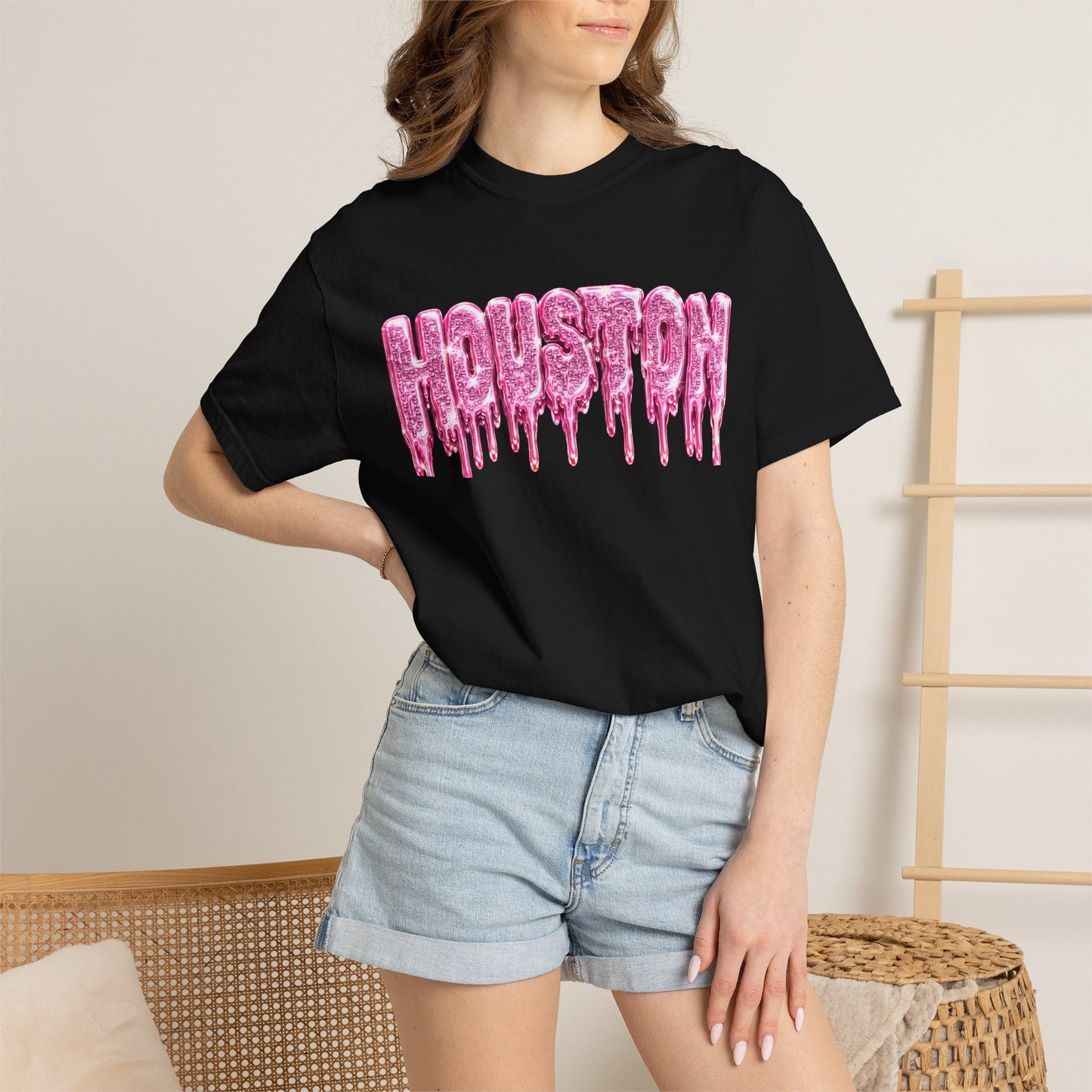 Houston Glitter Drip Graphic Tee