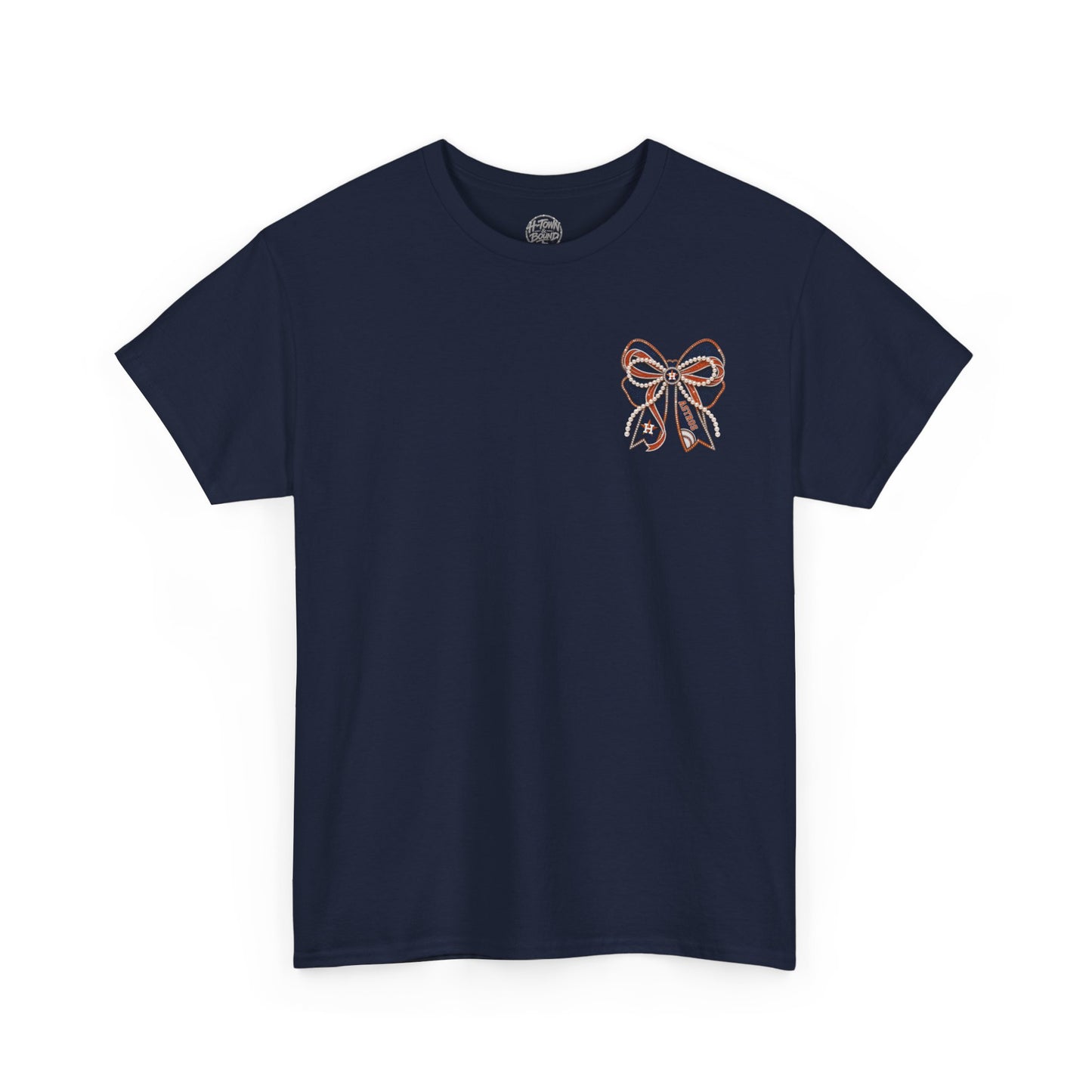Houston Astros Double Sided Bow Design Graphic Tee