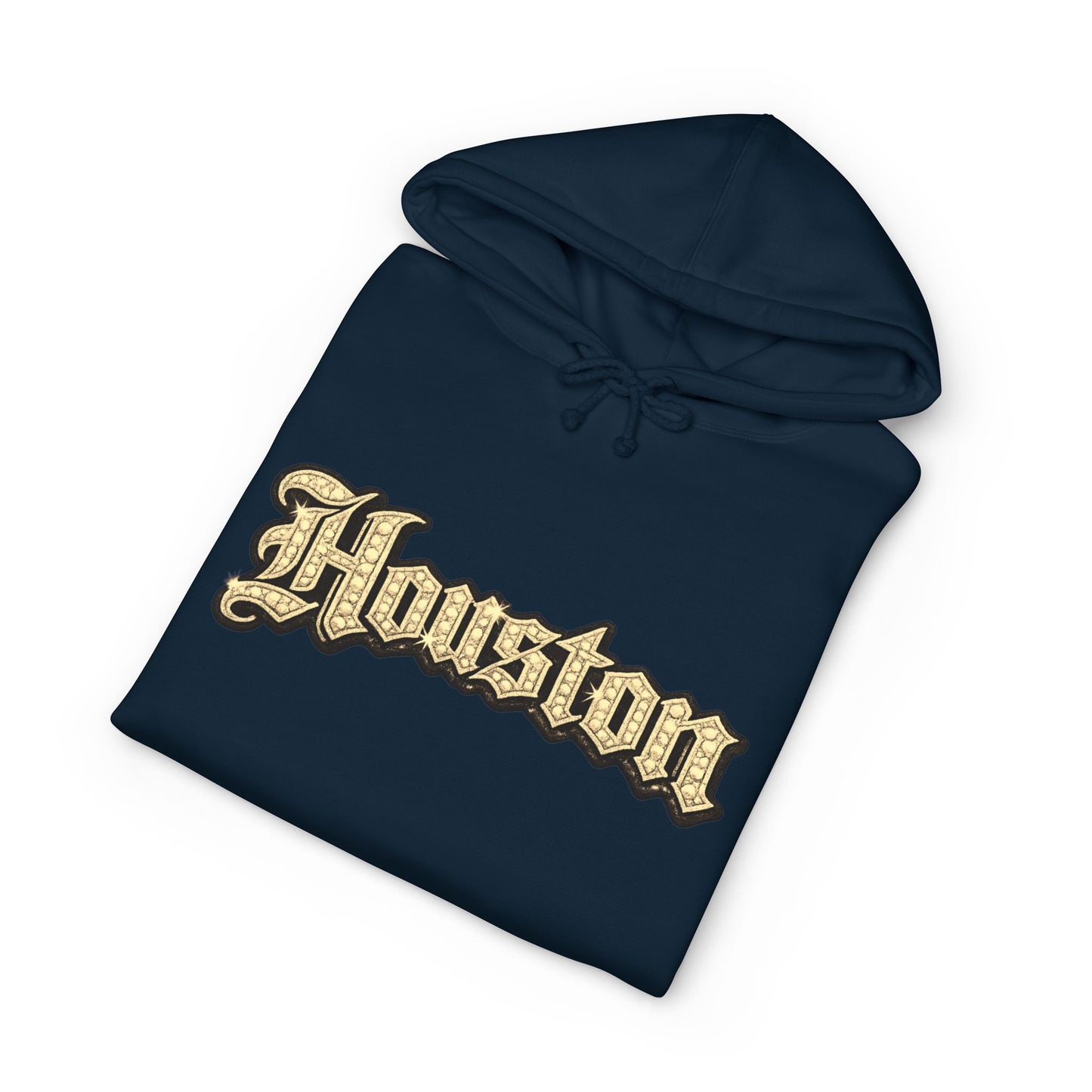 Houston Golden Bling Script Hoodie