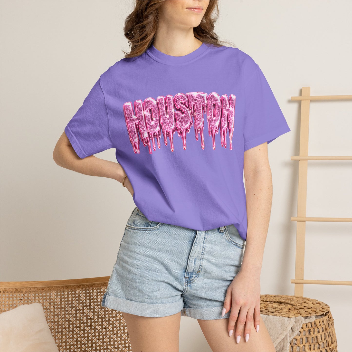 Houston Glitter Drip Graphic Tee