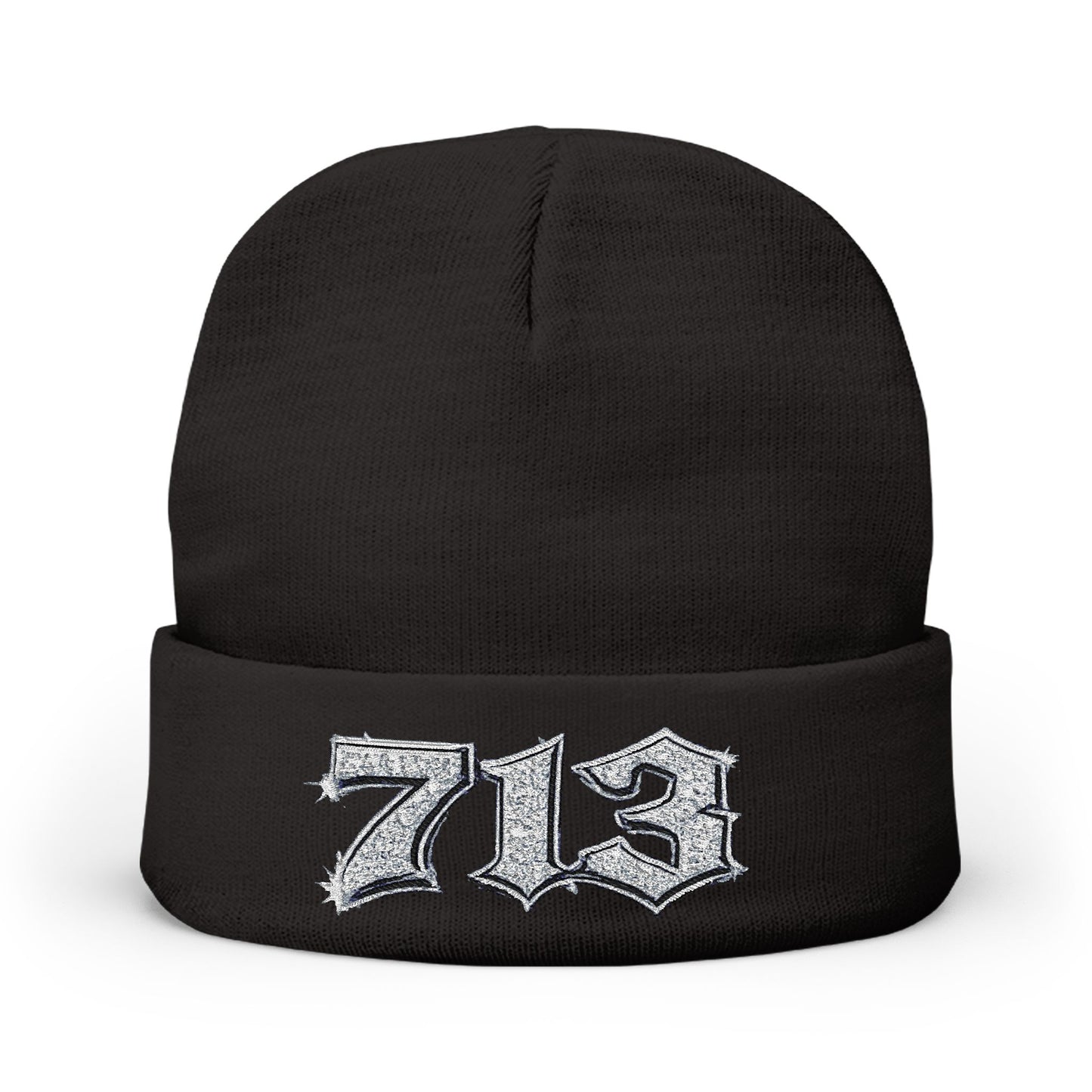 713 Embroidered Knit Beanie