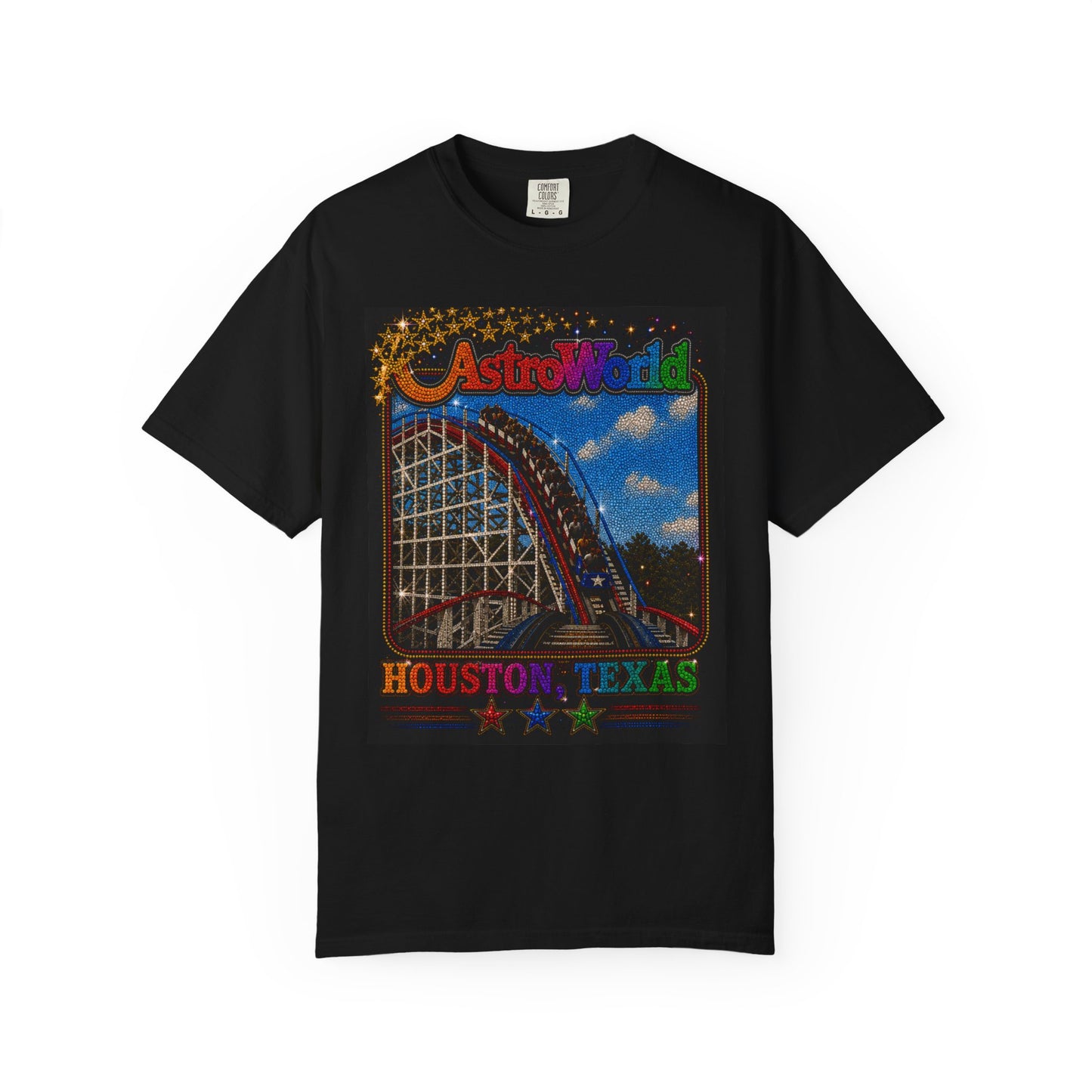 Nostalgic Houston AstroWorld Roller Coaster Unisex Tee