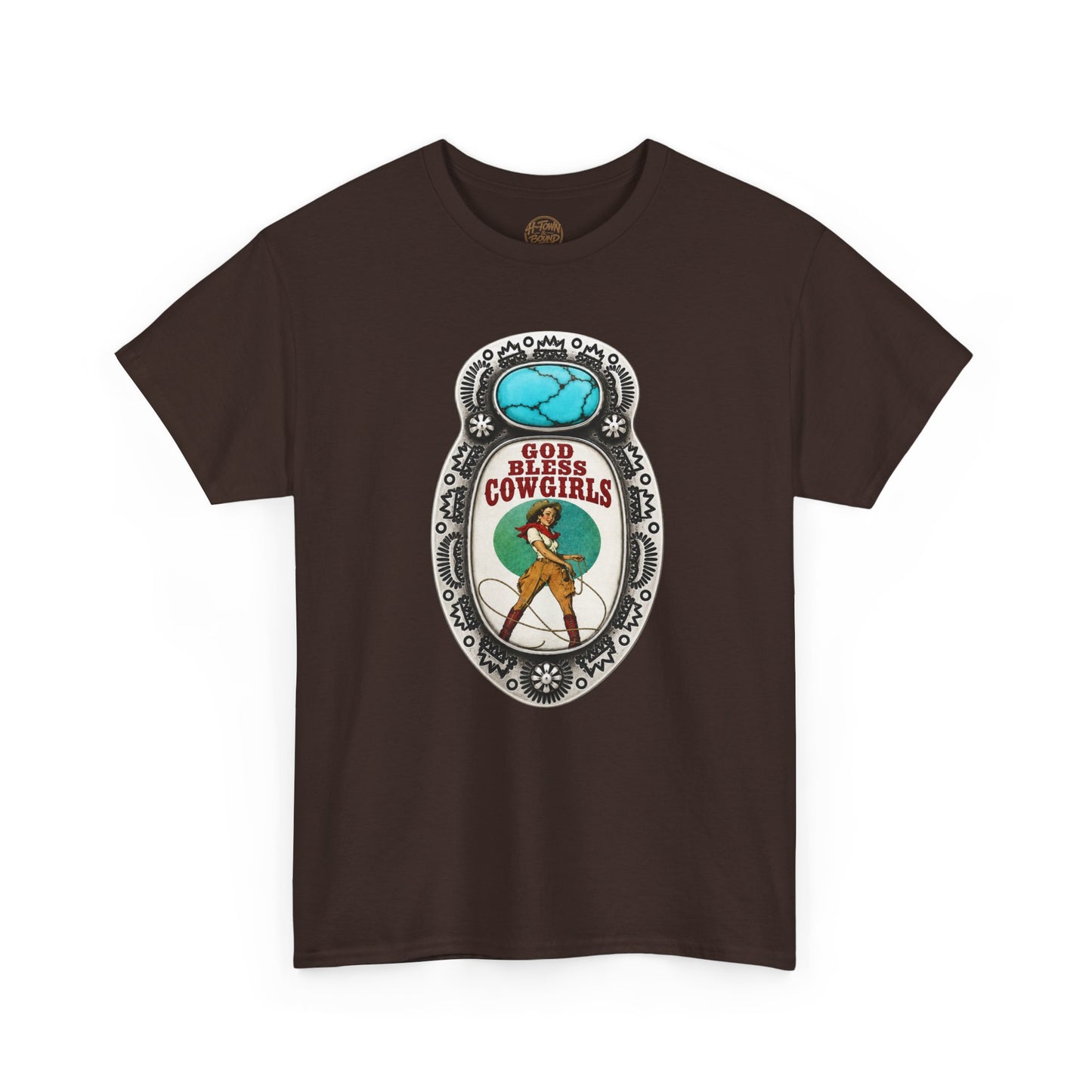 Western Cowgirl Pendant Graphic Tee