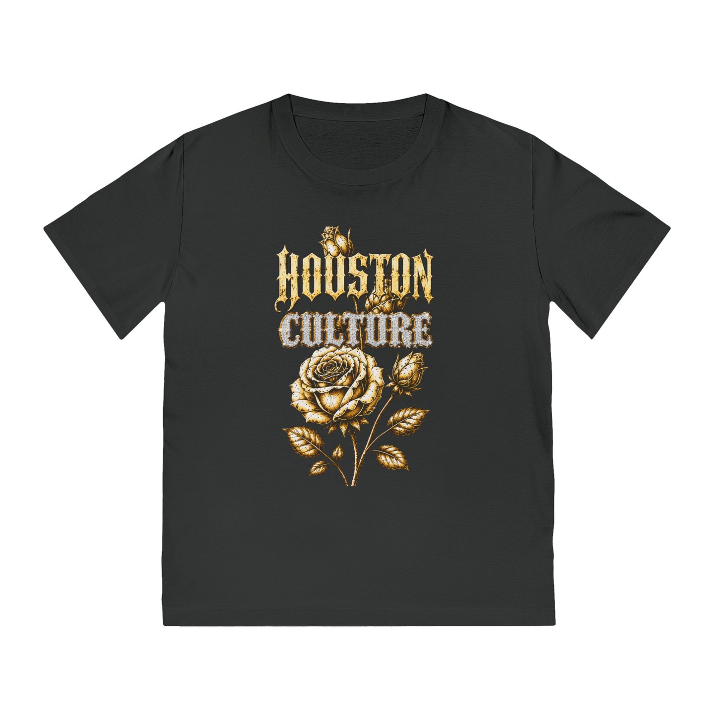 Houston Culture Golden Rose Graphic Rocker Tee