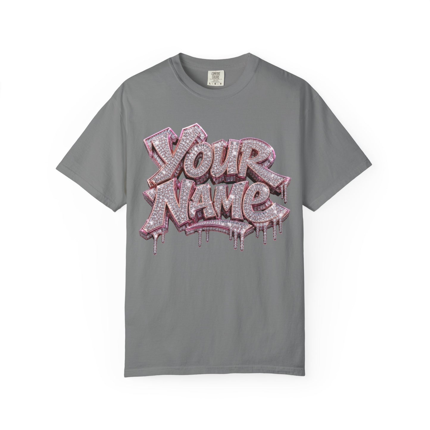 Diamond Ice Drip Custom Name Tee