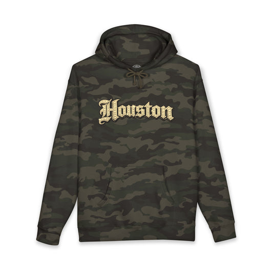 Houston Golden Bling Script Hoodie