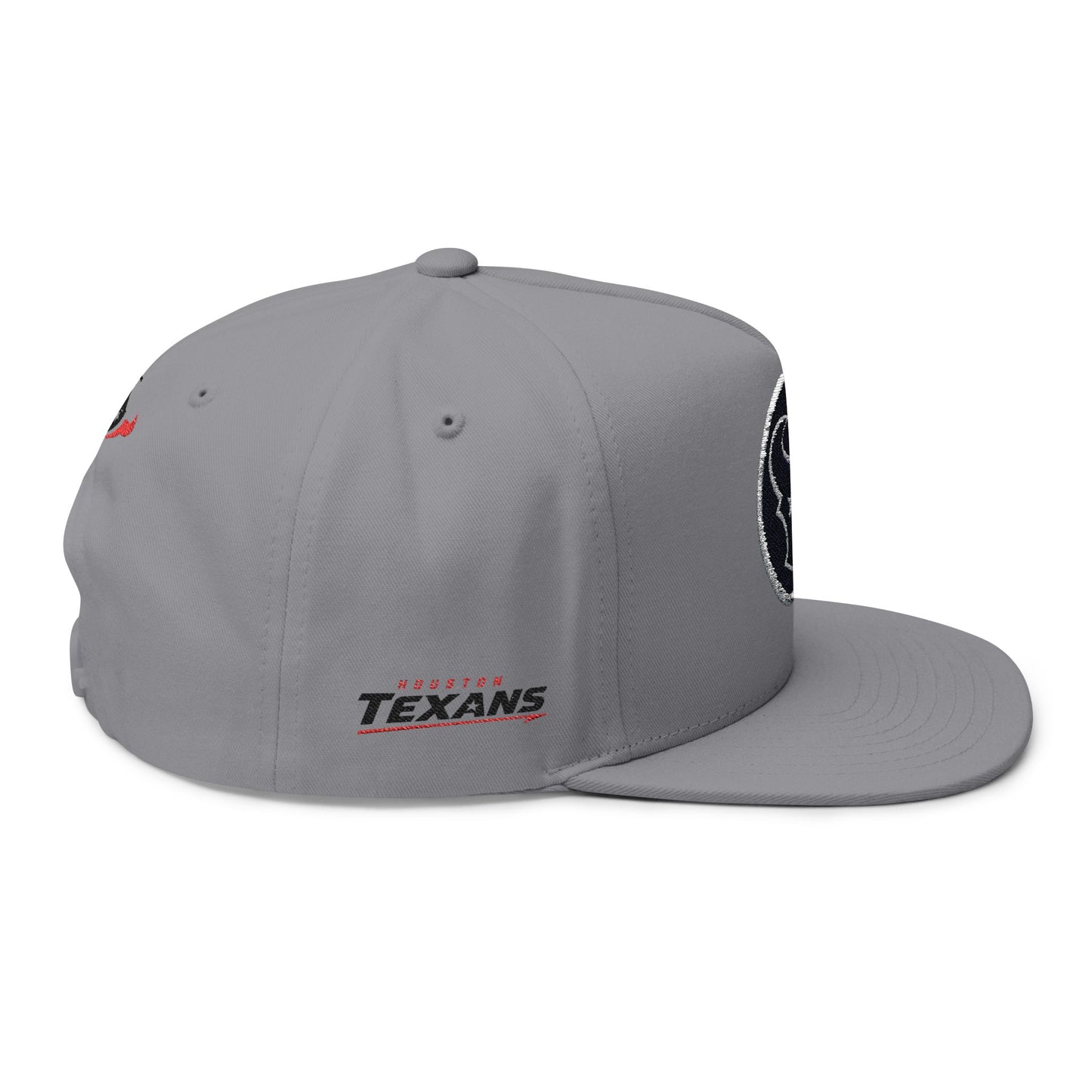 CUSTOM Houston Texans Embroidered Football Helmet Flat Bill Cap