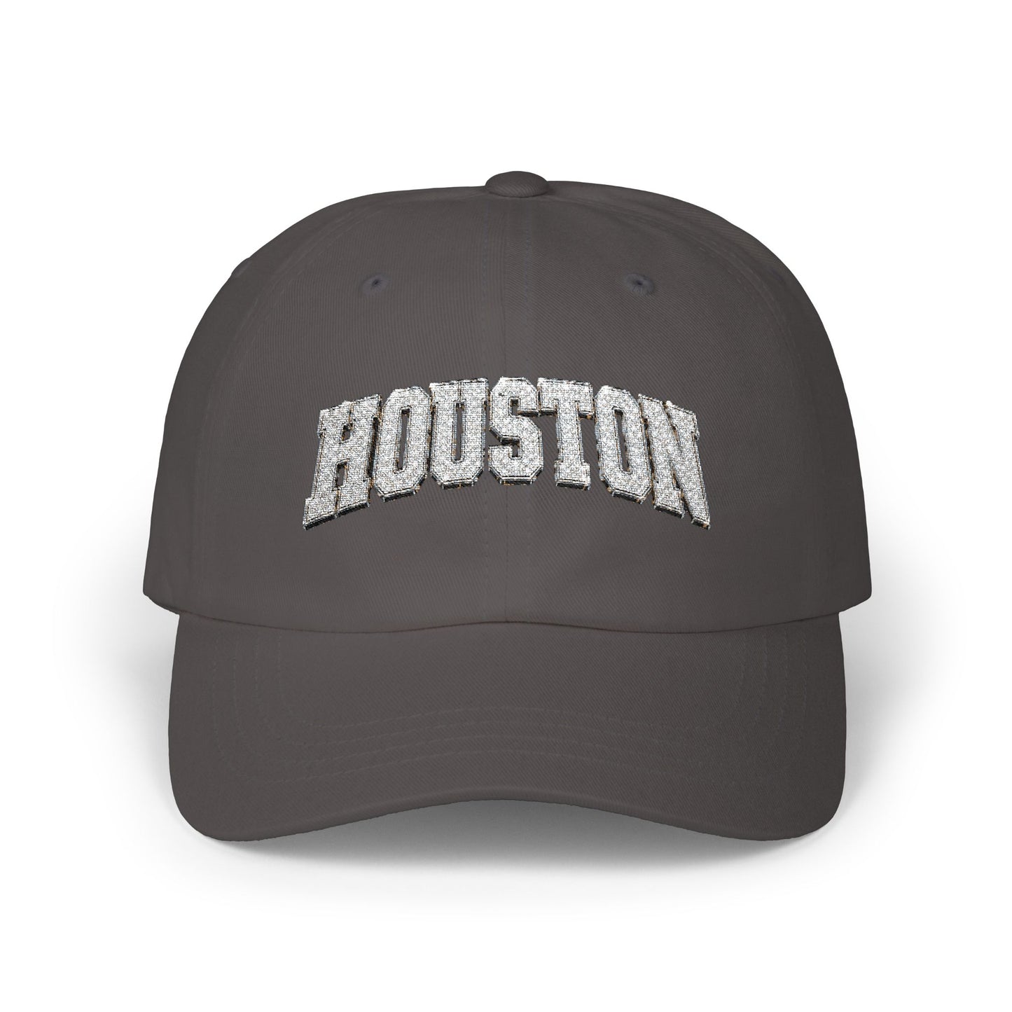 Houston (silver) Embroidered Baseball Hat