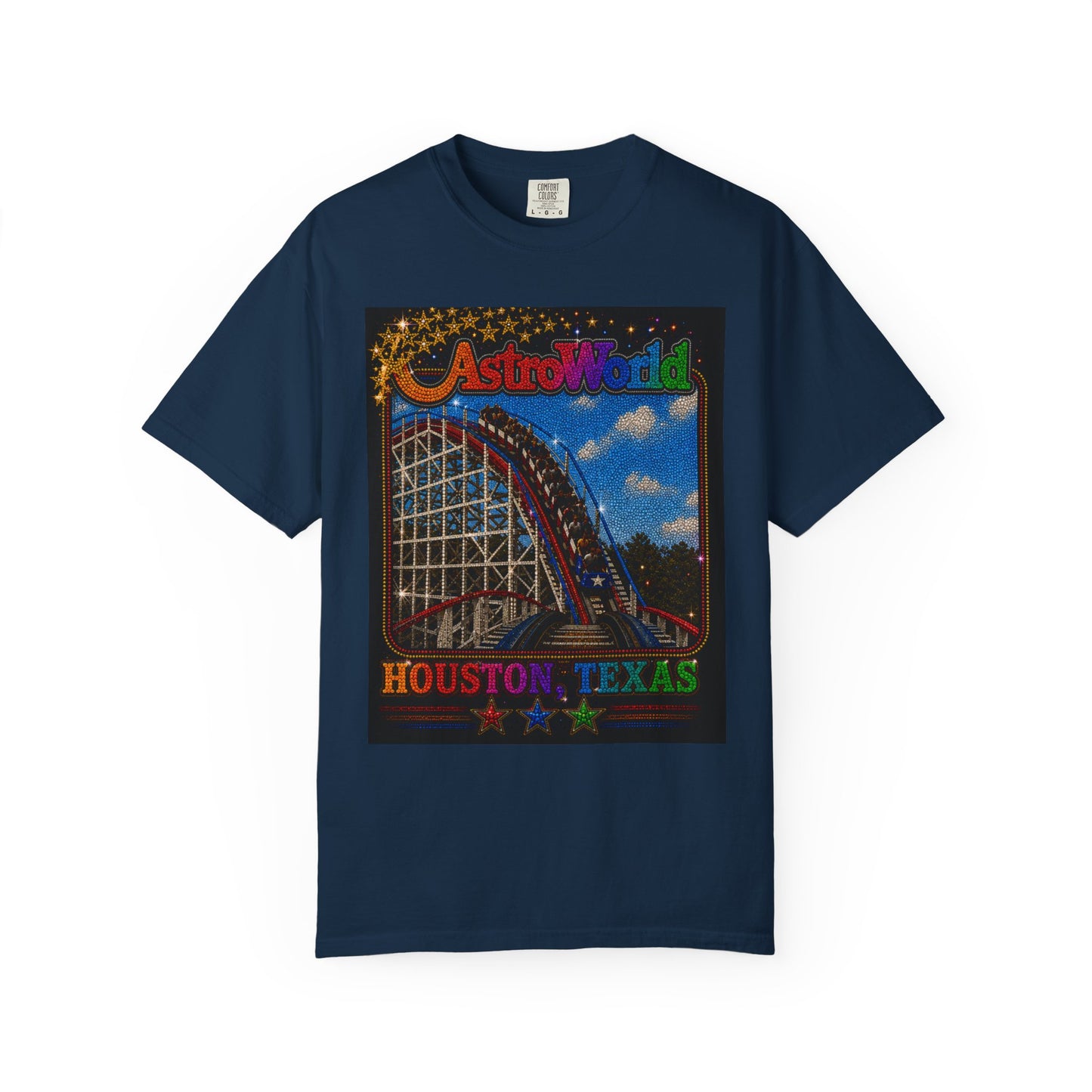 Nostalgic Houston AstroWorld Roller Coaster Unisex Tee