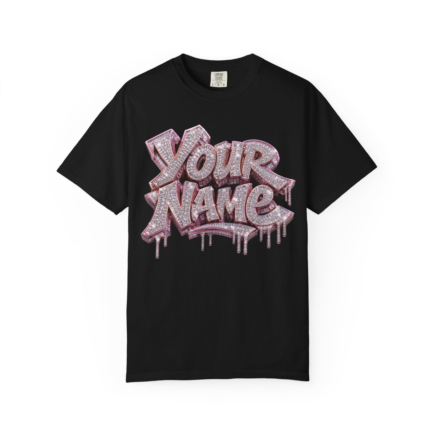 Diamond Ice Drip Custom Name Tee