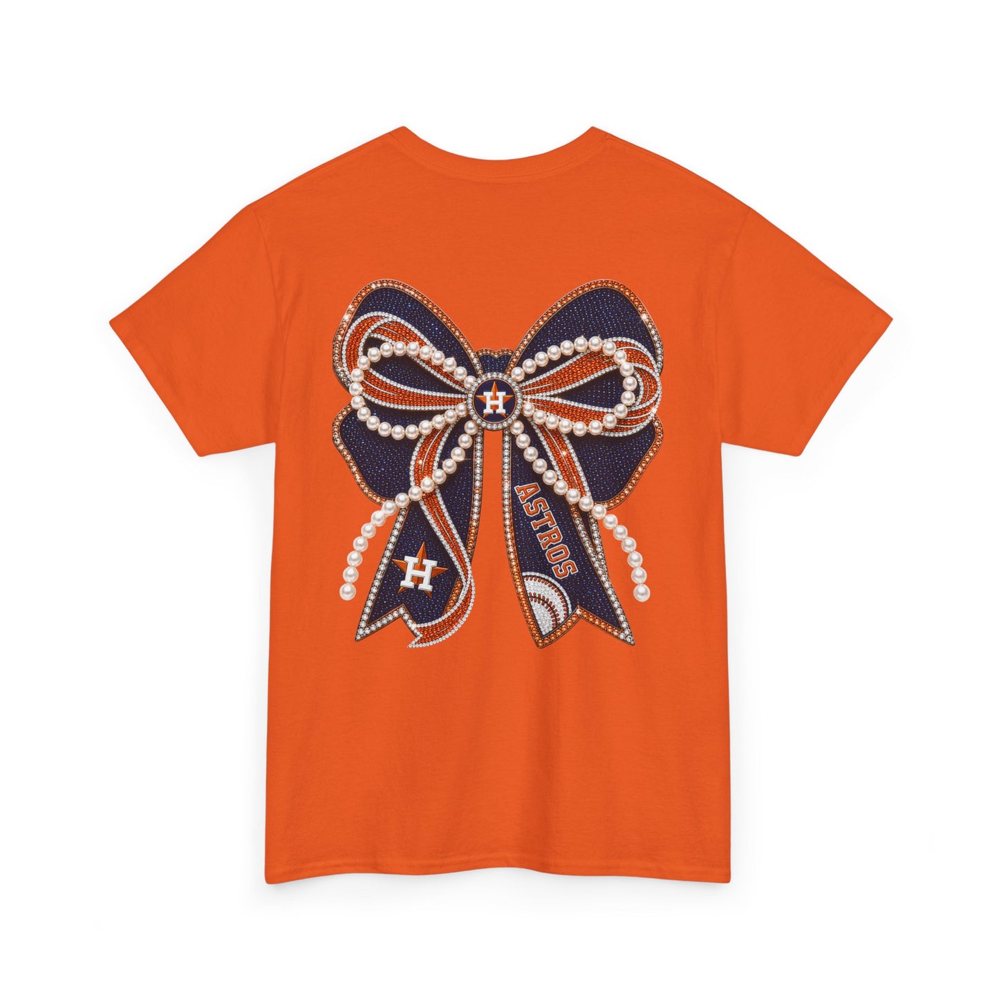 Houston Astros Double Sided Bow Design Graphic Tee